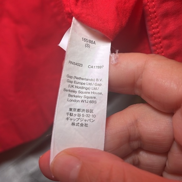 Gap Hawaiian red button front jacket size small - Picture 7 of 10